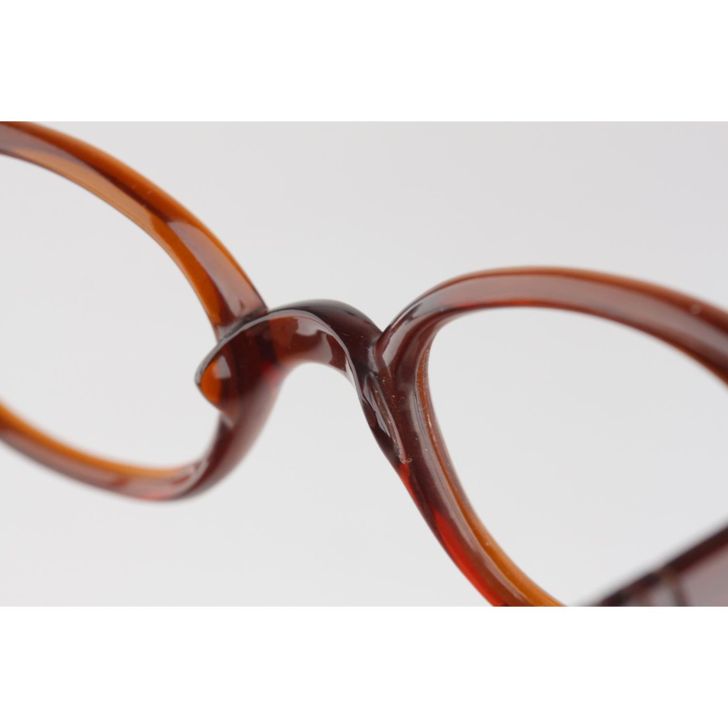 Persol Meflecto Rare Brown Eyeglasses 1940s Cicogna Ratti Torini Logo 125 Wide 4