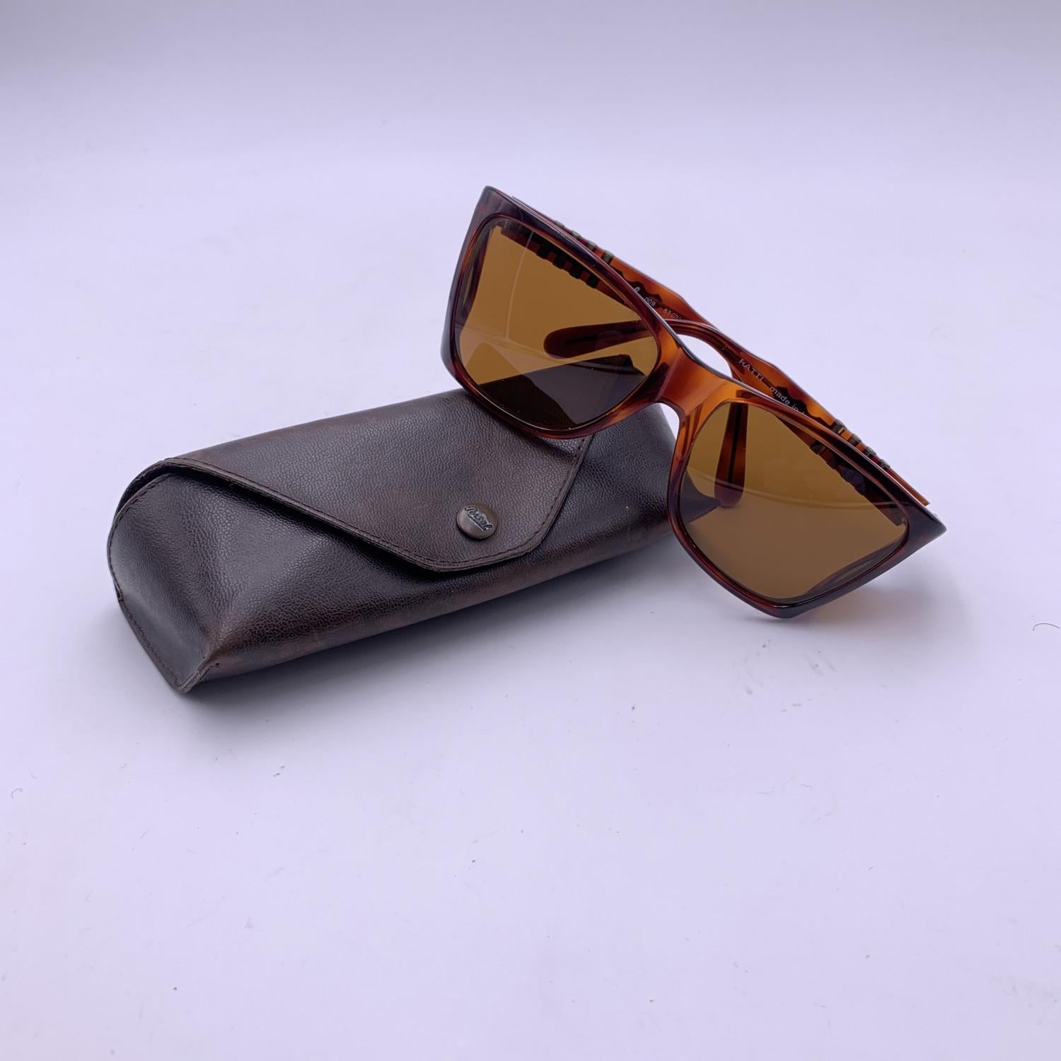  Persol Ratti Meflecto Vintage Brown Sunglasses 009 Side Shields 57/11 In Excellent Condition In Rome, Rome