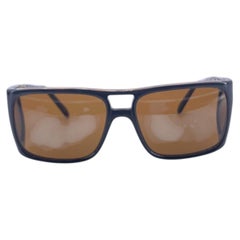 Persol Ratti Vintage Black Plastic 003 Aviator Lateral Lenses Sunglasses