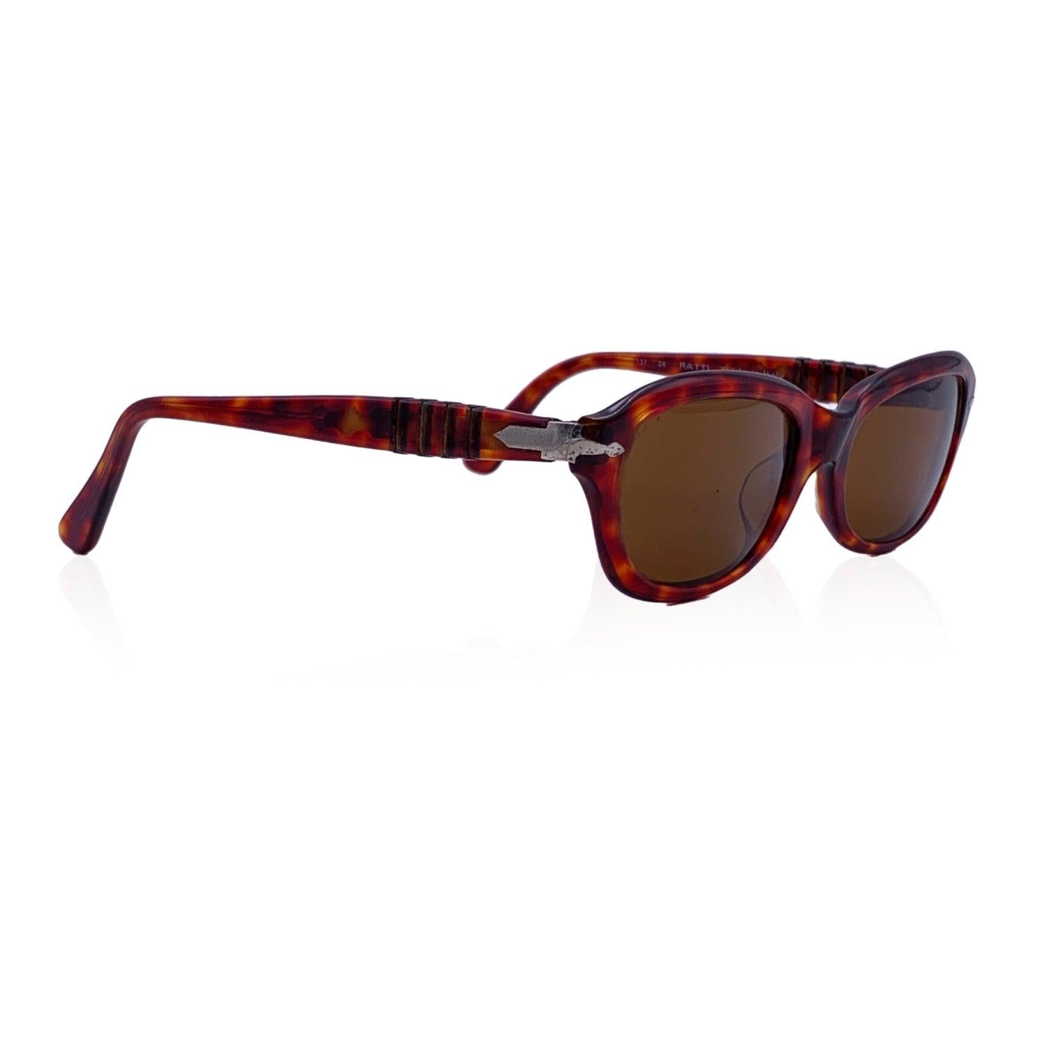 PERSOL RATTI Vintage early 1980s Sunglasses, mod. PP503. Brown Havana Acetate cat-eye frame. Brown Original PERSOL RATTI lens. Flexible temple (thanks to MEFLECTO System). Made in Italy Details MATERIAL: Acetate COLOR: Brown MODEL: PP503 GENDER: