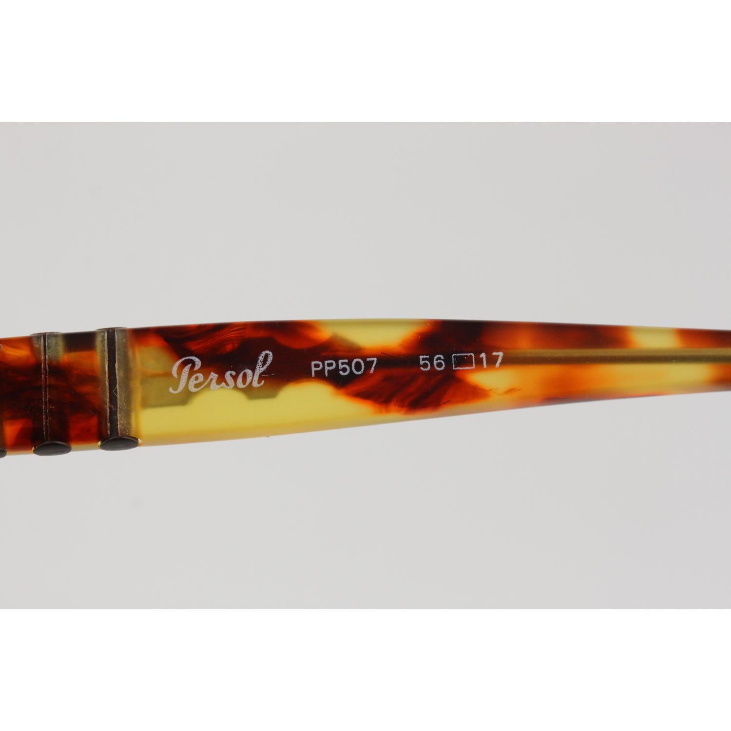 Persol Ratti Vintage Brown Unisex Occhiali da sole PP507 56mm Nuovo Vecchio Stock 3