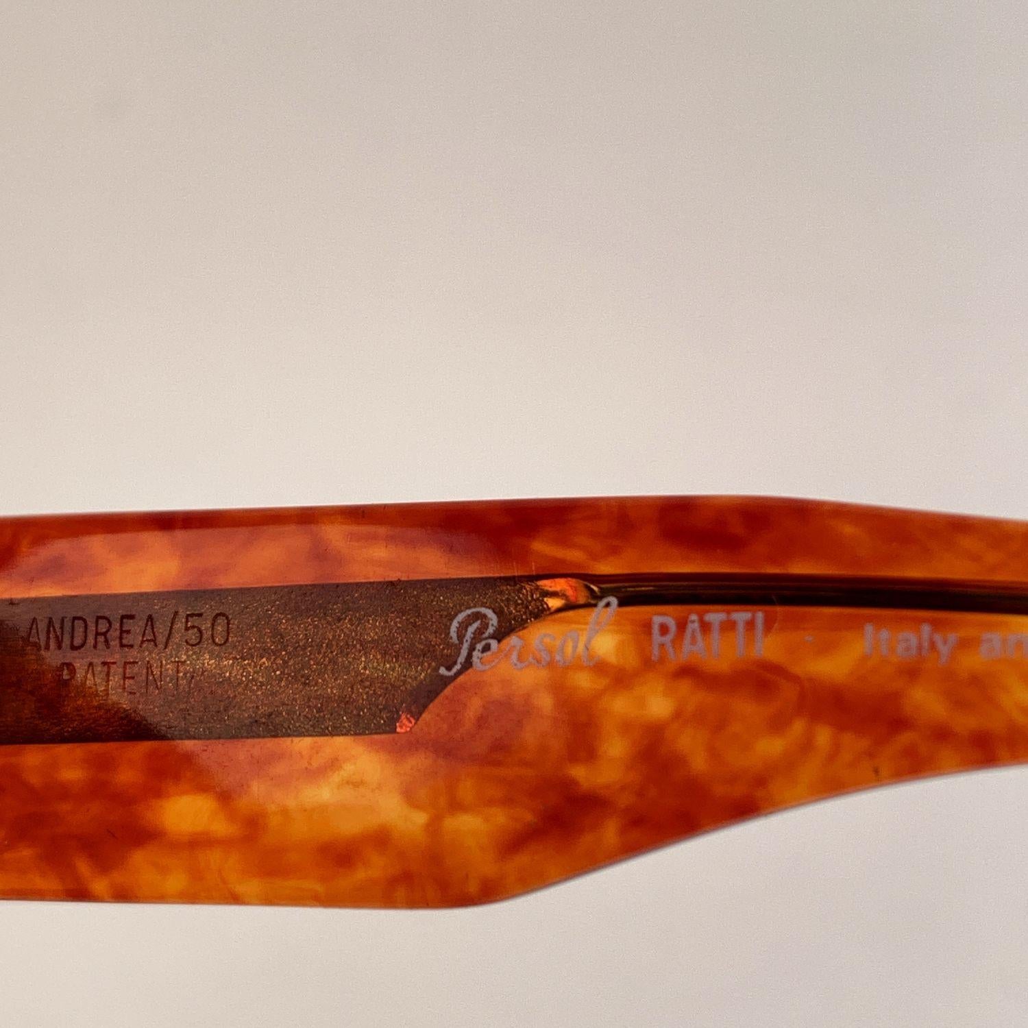 Persol Ratti - Lunettes de soleil vintage rares marron menthe, Mod. Andrea 50 Unisexe en vente