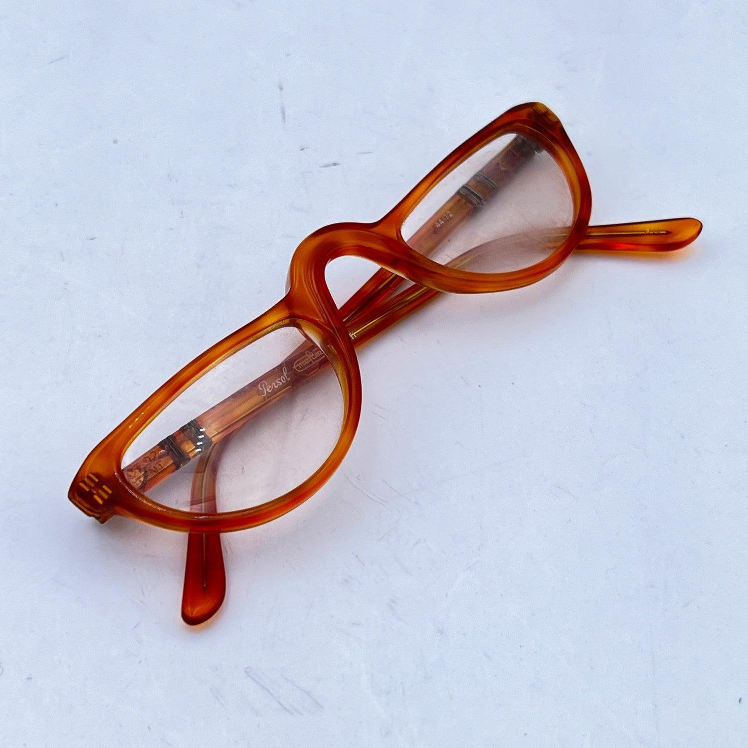 Persol Vintage Meflecto Ratti Brown Acetate Lect 92 Frame 44-72 1
