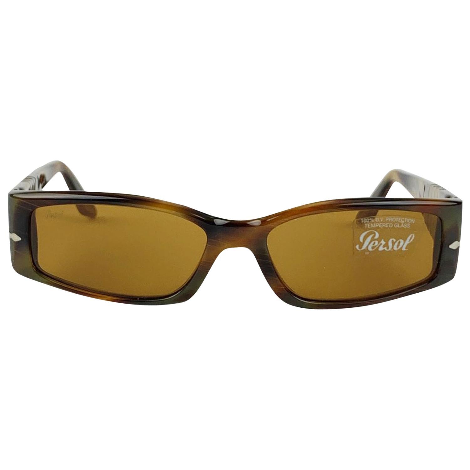 Persol Vintage Mint Brown Rectangle Sunglasses 2725-S 52/15 135 mm