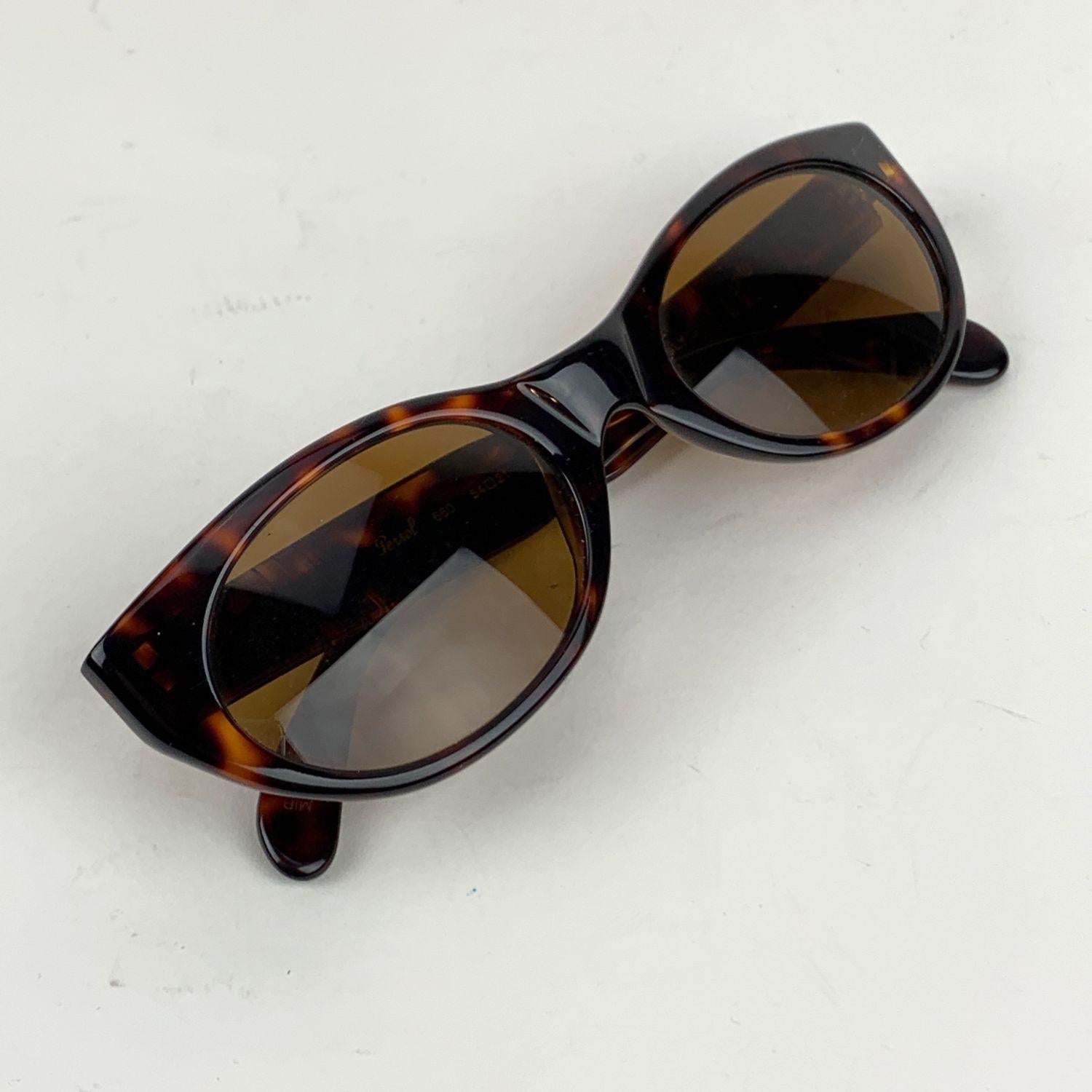 Brown Persol Vintage Mint Cat-Eye Havana 660 24 Sunglasses 54/21 140 mm