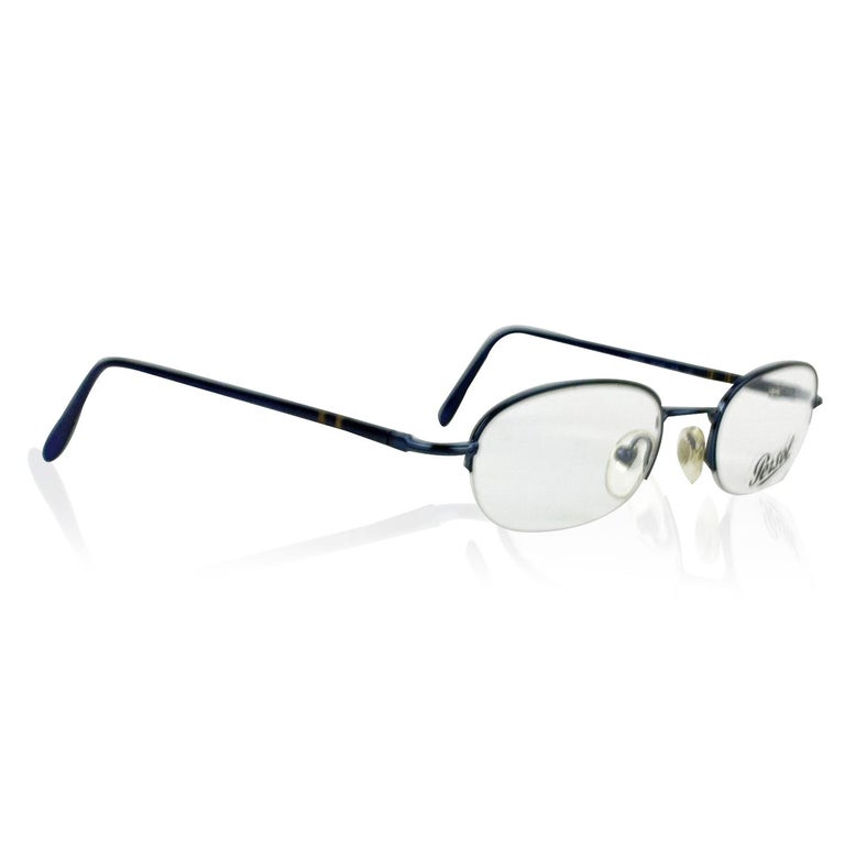 Persol Vintage Mint Eyeglasses 2065V Blue Half Rim 48/20 130 mm For Sale at  1stDibs