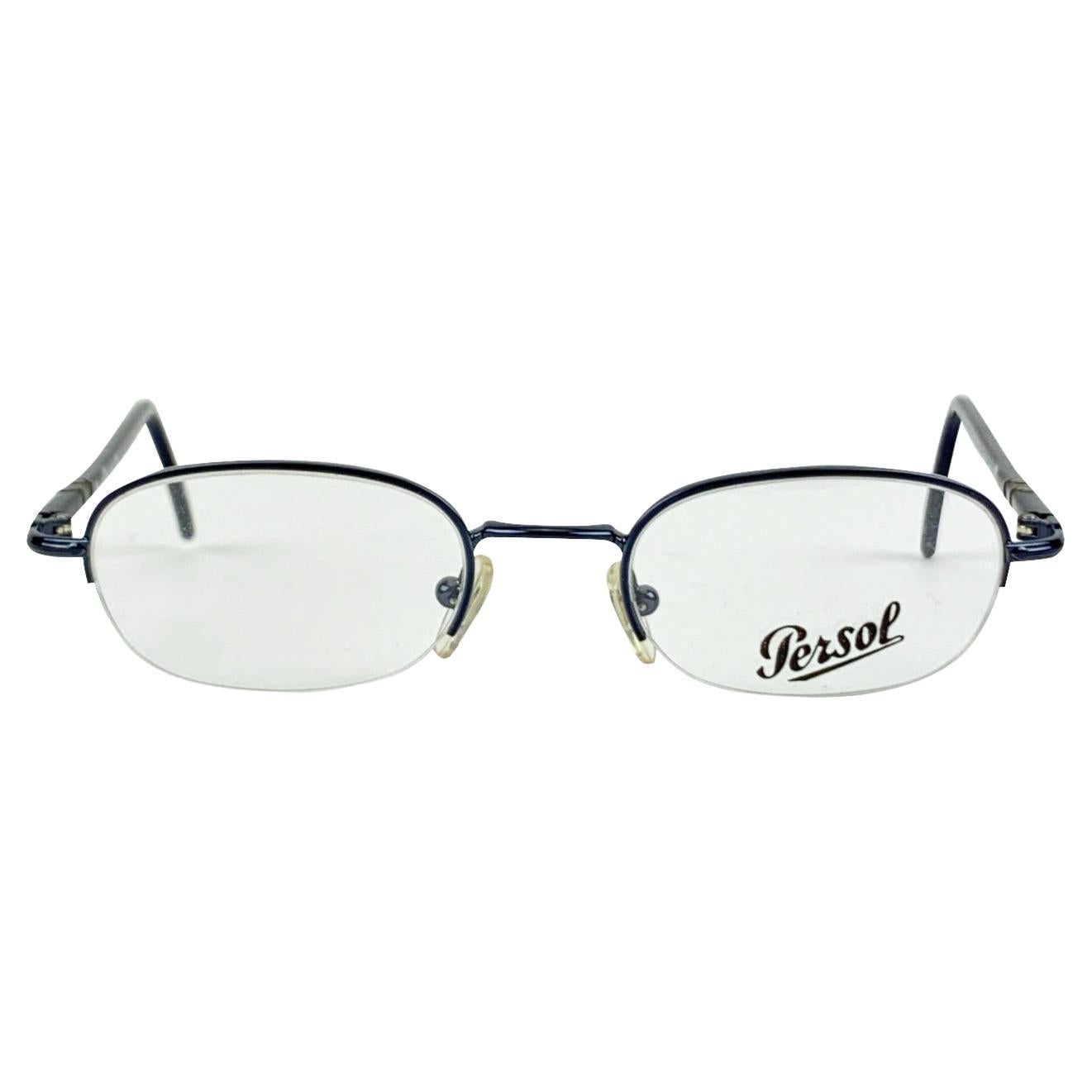 Persol Vintage Mint Eyeglasses 2065V Blue Half Rim 48/20 130 mm