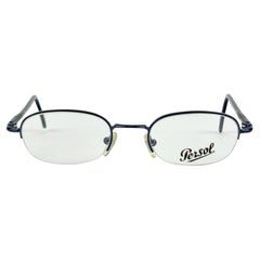 Persol Used Mint Eyeglasses 2065V Blue Half Rim 48/20 130 mm