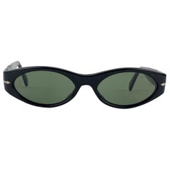 Persol Vintage Mint Oval Black 2544-S Sunglasses 53-17 135 mm