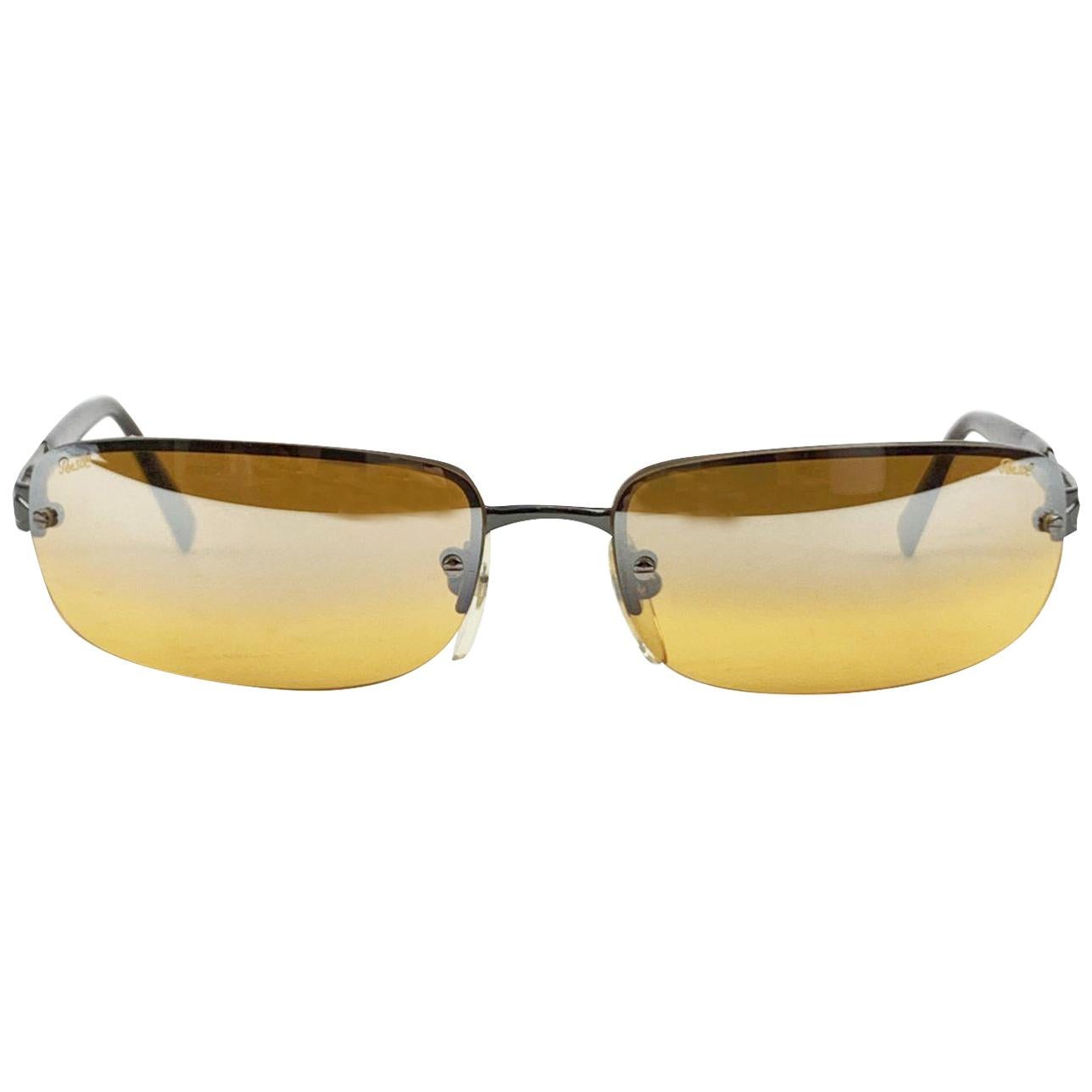 Persol Vintage Mint Rimless 2131-S Mirrored Sunglasses 60/15 125 mm