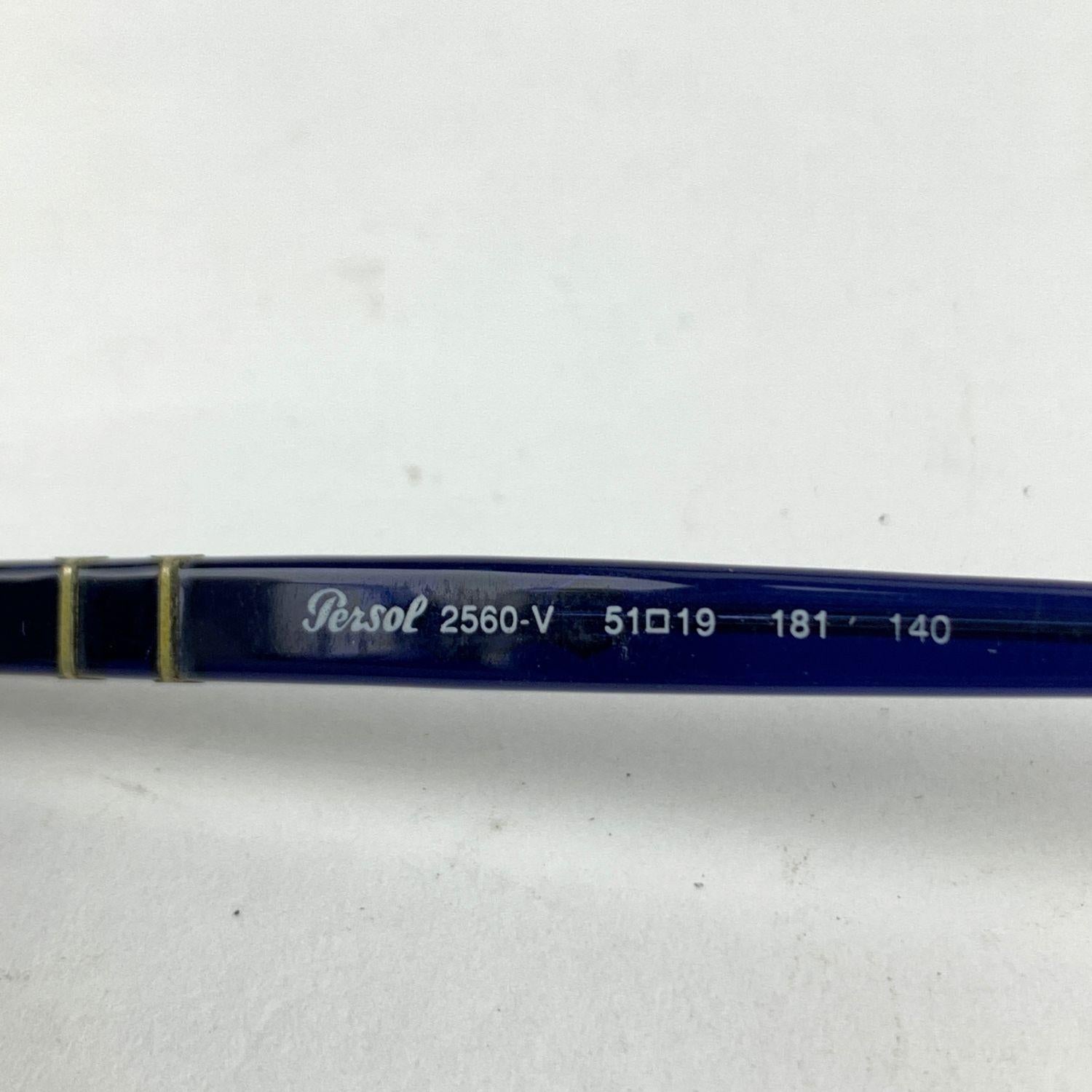 Gray Persol Vintage Mint Unisex 2560-V Blue Eyeglasses 51/19 140 mm For Sale