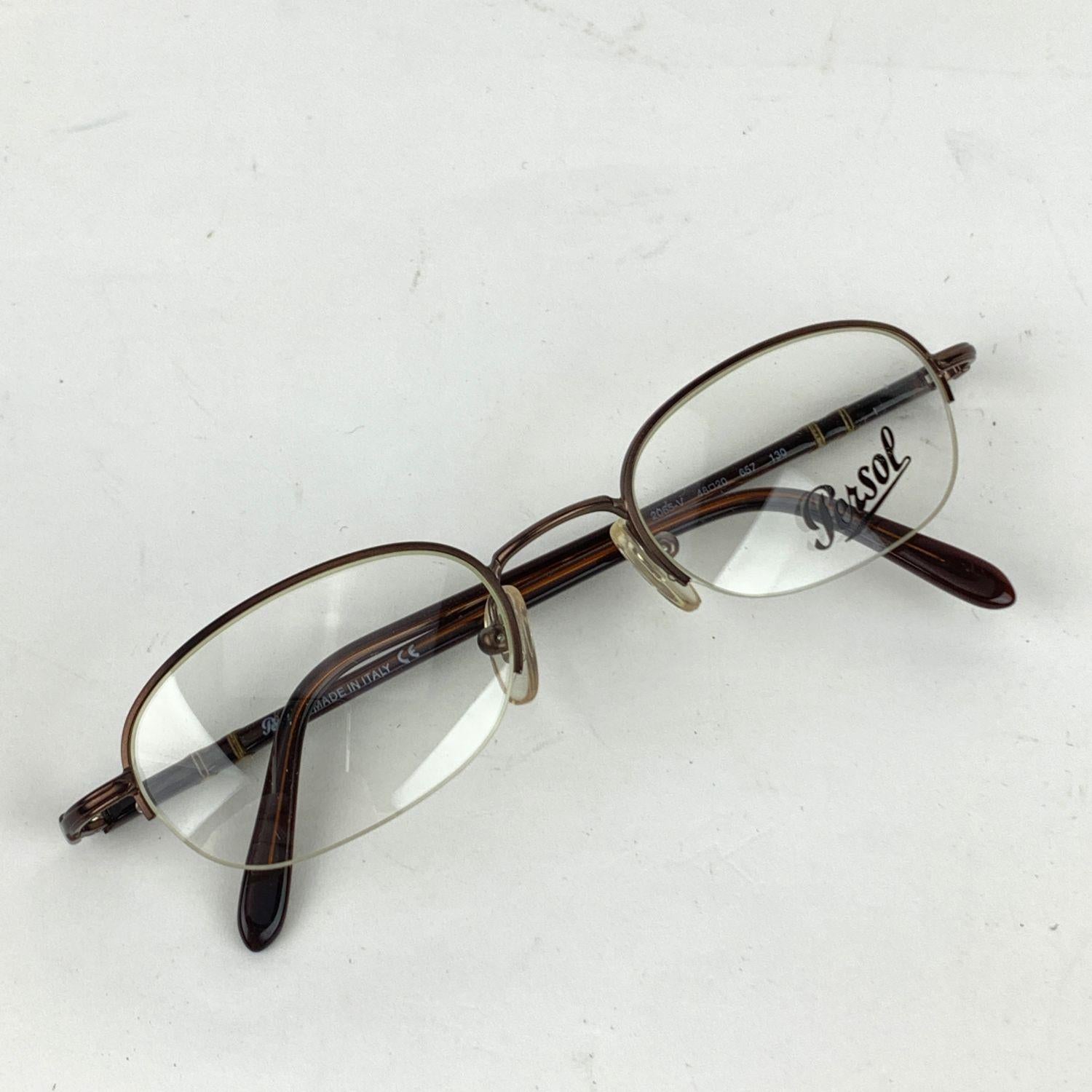 Women's Persol Vintage Mint Unisex Eyeglasses Half Rim 48/20 130 mm