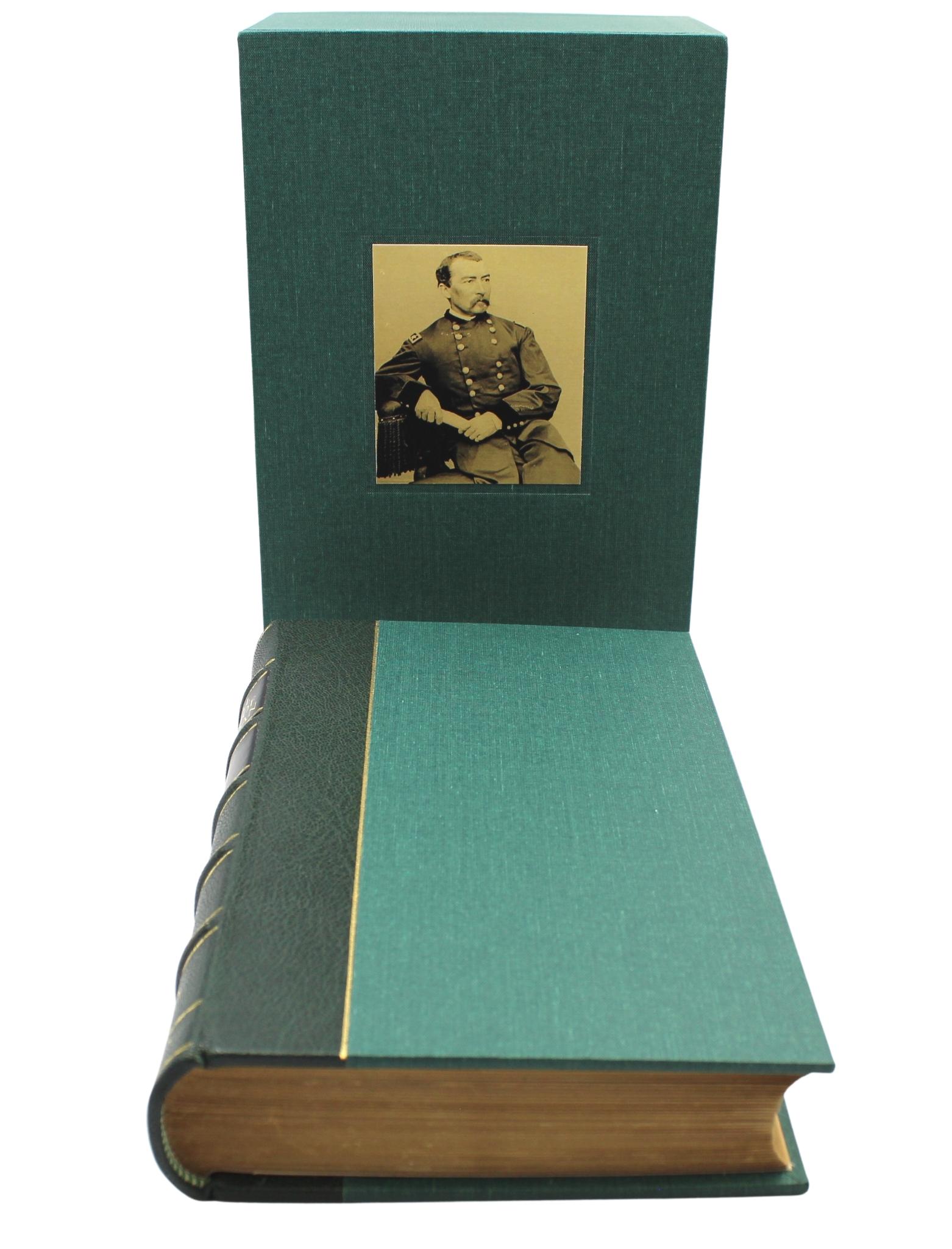Sheridan, Philip Henry. Personal Memoirs of P.H. Sheridan, General United States Army. New York: Charles L. Webster & Company, 1888. First Edition. Two Volumes. Rebound in green quarter leather and cloth boards, with raised bands, girl tooling and