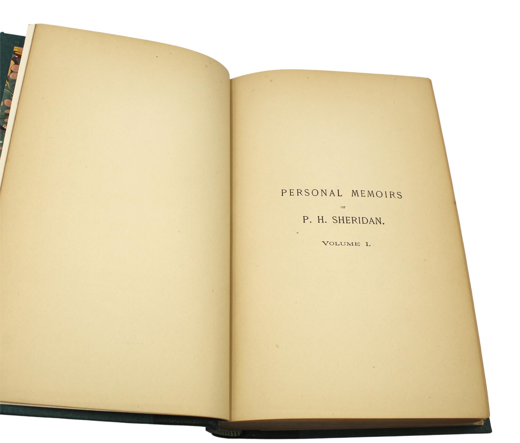 Late 19th Century Personal Memoirs of P. H. Sheridan, First Edition, Two-Volume Set, 1888 For Sale