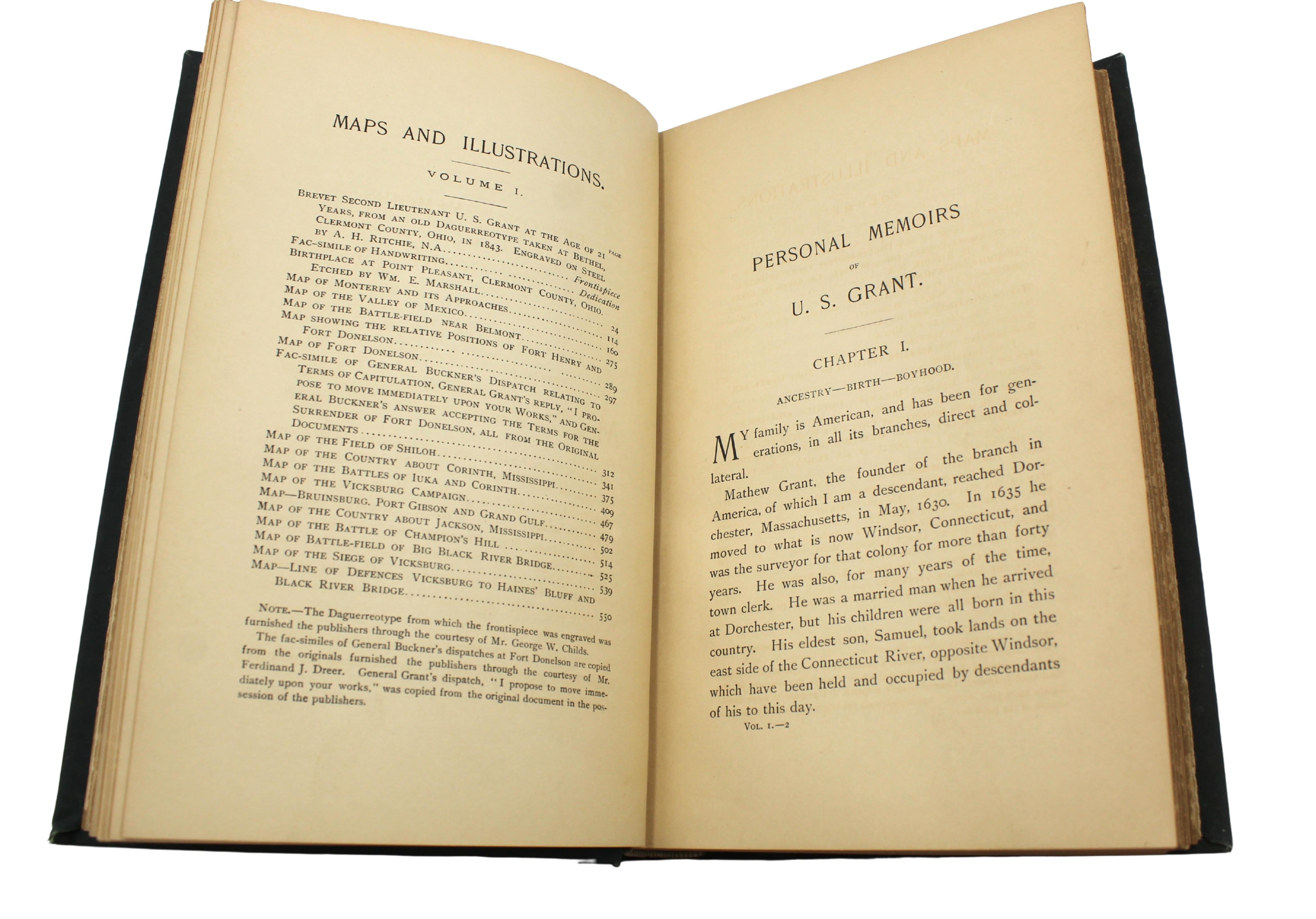Memorie personali di U.S. Grant, prima edizione, set di due volumi, circa 1885-1886 in vendita 4