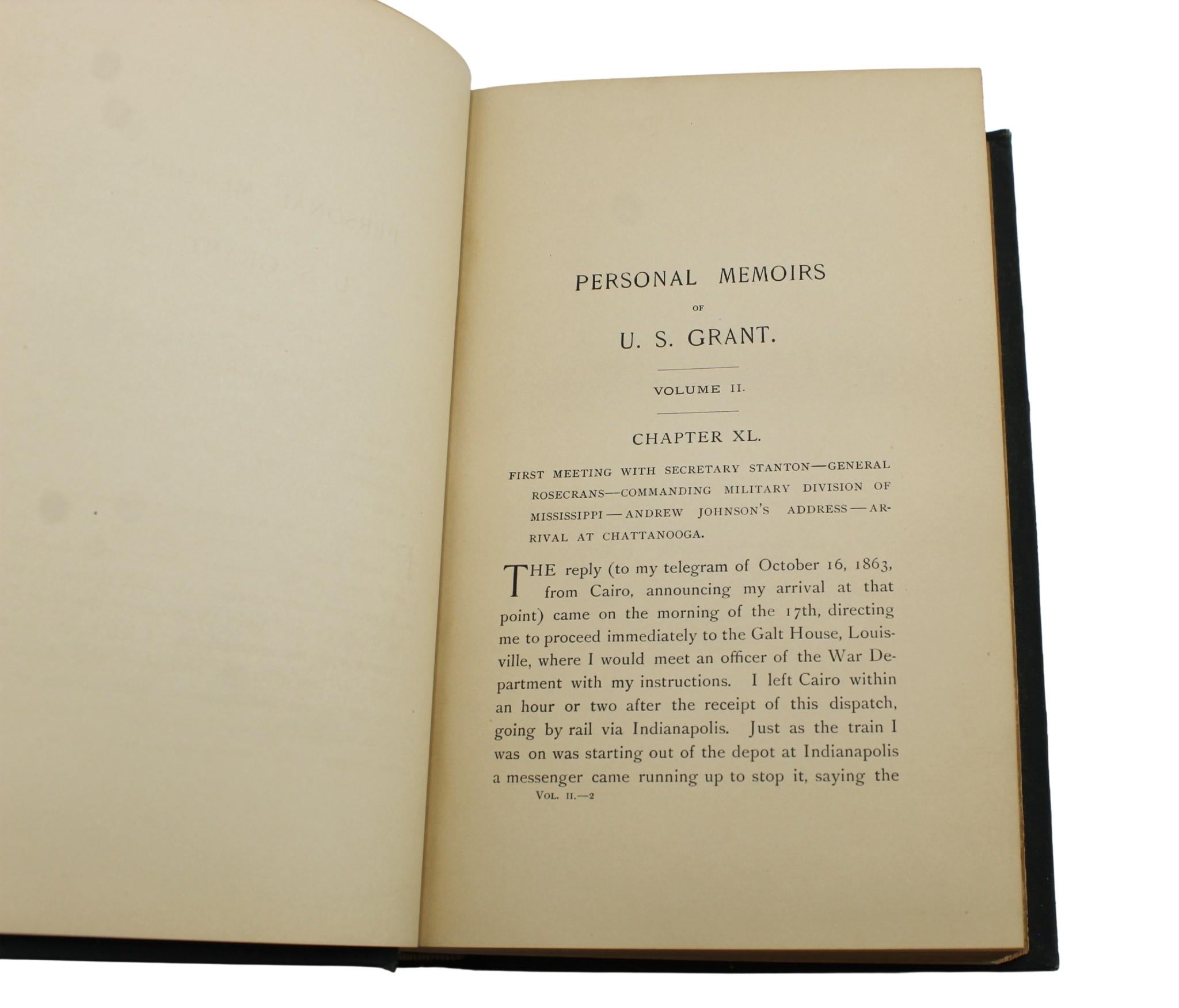 Memorie personali di U.S. Grant, prima edizione, set di due volumi, circa 1885-1886 in vendita 9