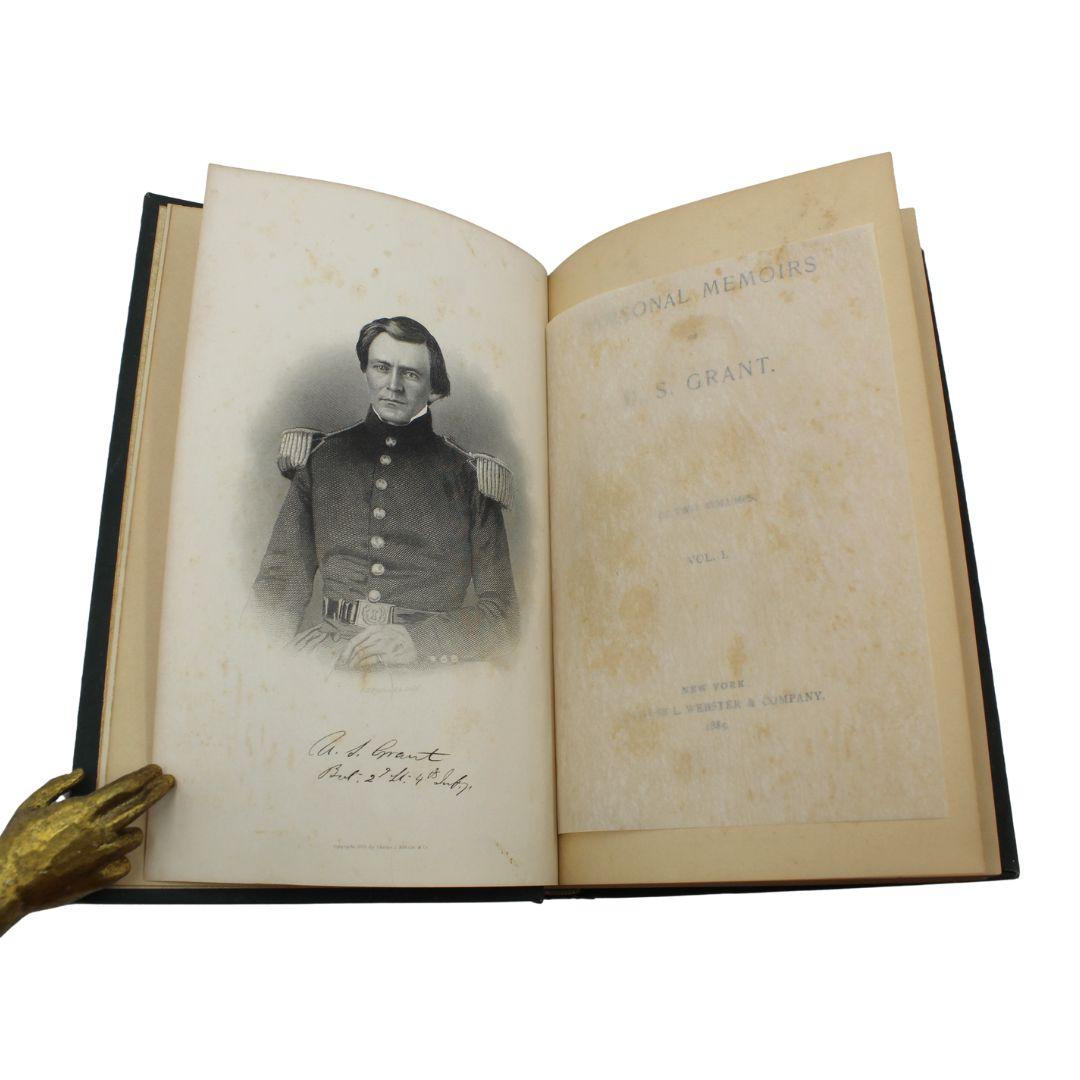 Carta Memorie personali di U.S. Grant, prima edizione, set di due volumi, circa 1885-1886 in vendita