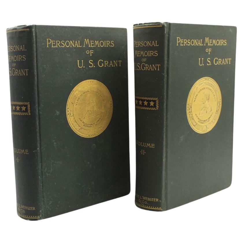 Persönliche Memoiren von U.S. Grant, Erste Ausgabe, zweibändig, CIRCA 1885-1886