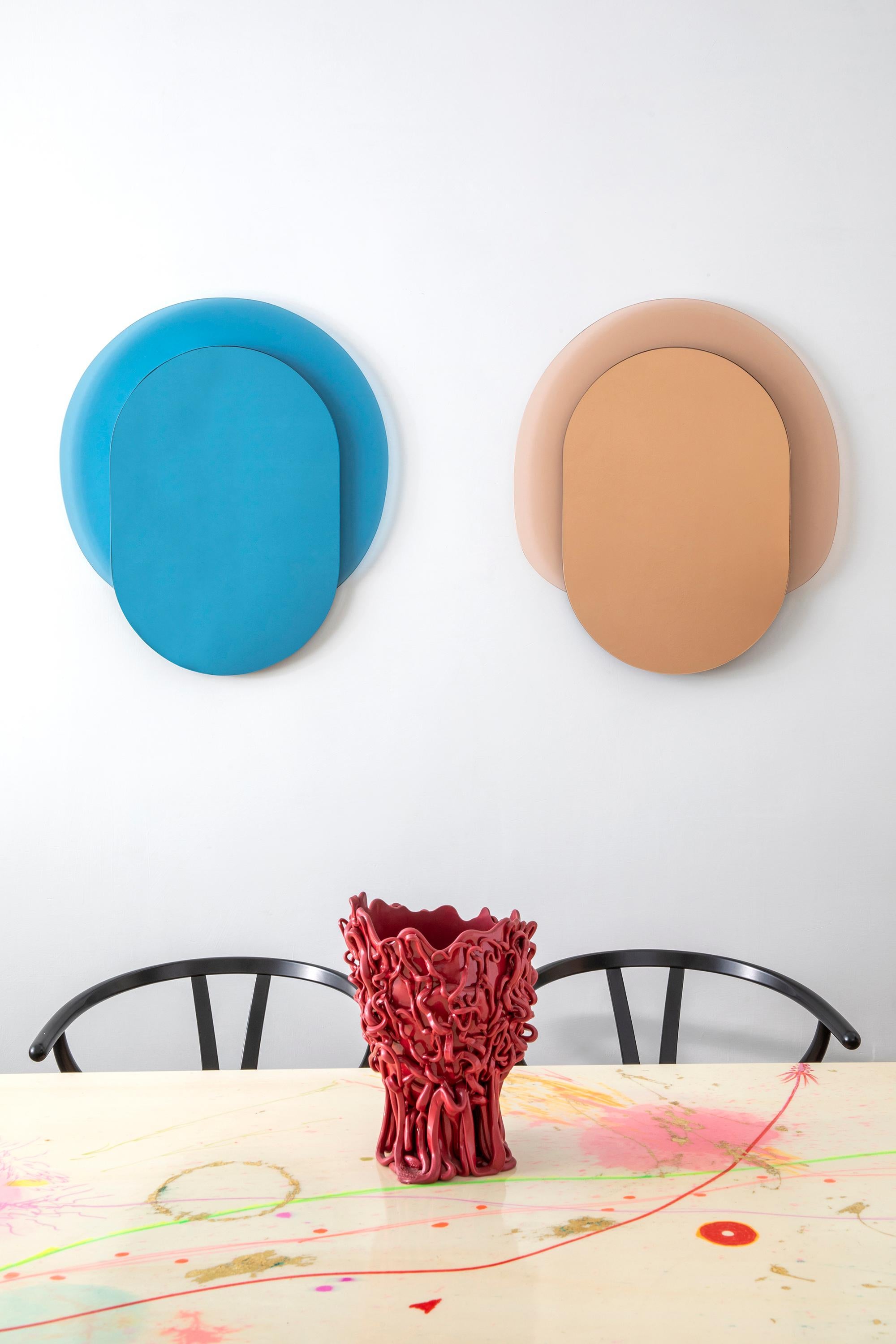 Personal Him Blue Mirror In New Condition For Sale In Monte Porzio Catone, RM