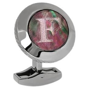 Boutons de manchette en initiales personnalisés, F en vente