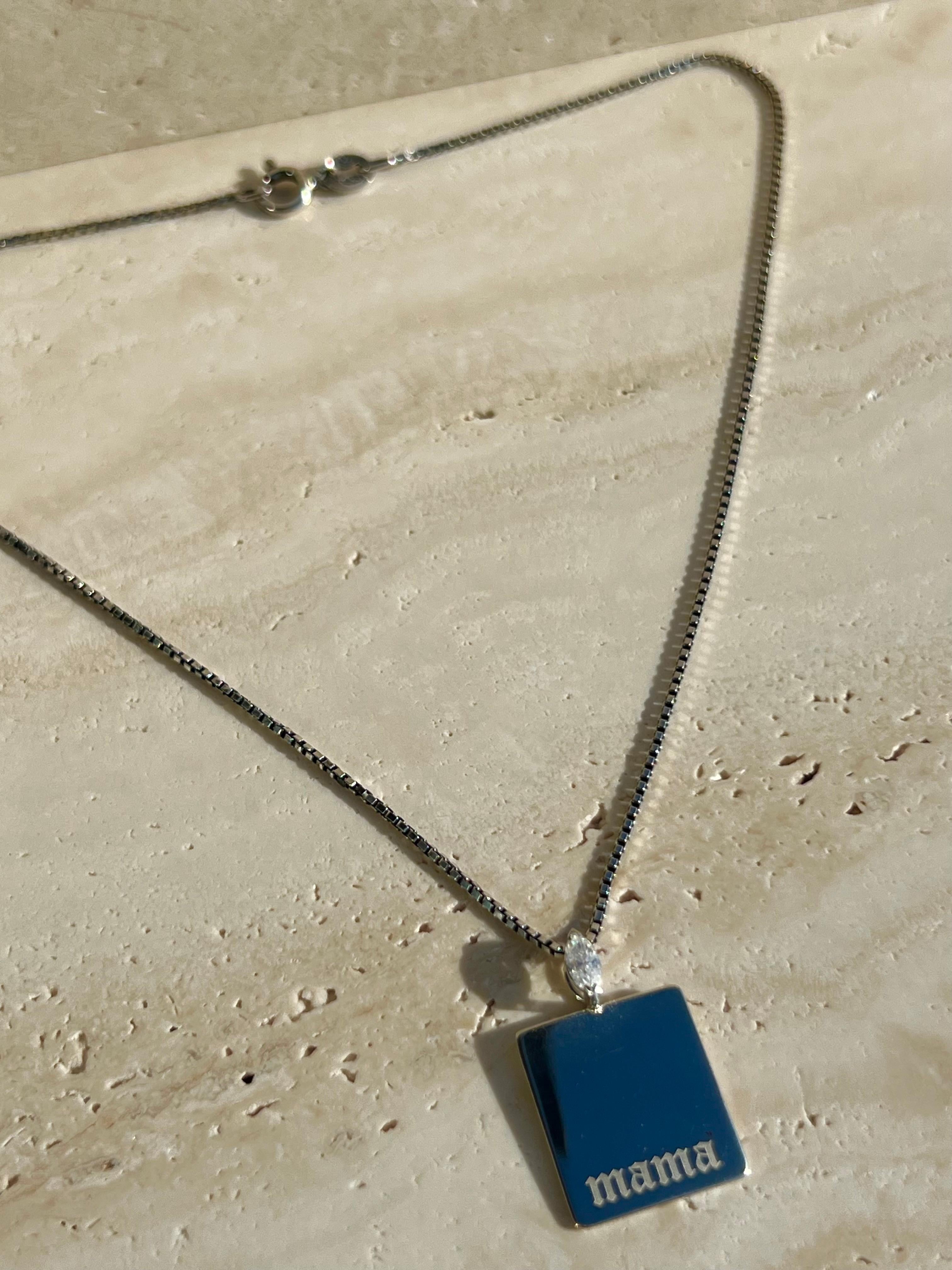 Moderno Collana in argento con incisione personalizzabile di Series of Eleven in vendita