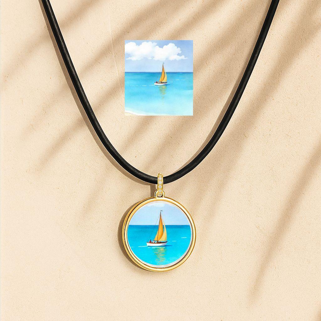 Collier à pendentifs personnalisé inspiré de l'art.  Pendentif miniature d'art préféré. Pendentif portrait, collier pour femmes, argent 925, nacre ciselée.

Pendentif personnalisé avec photo, image ou message !

Vous nous envoyez une image ou un