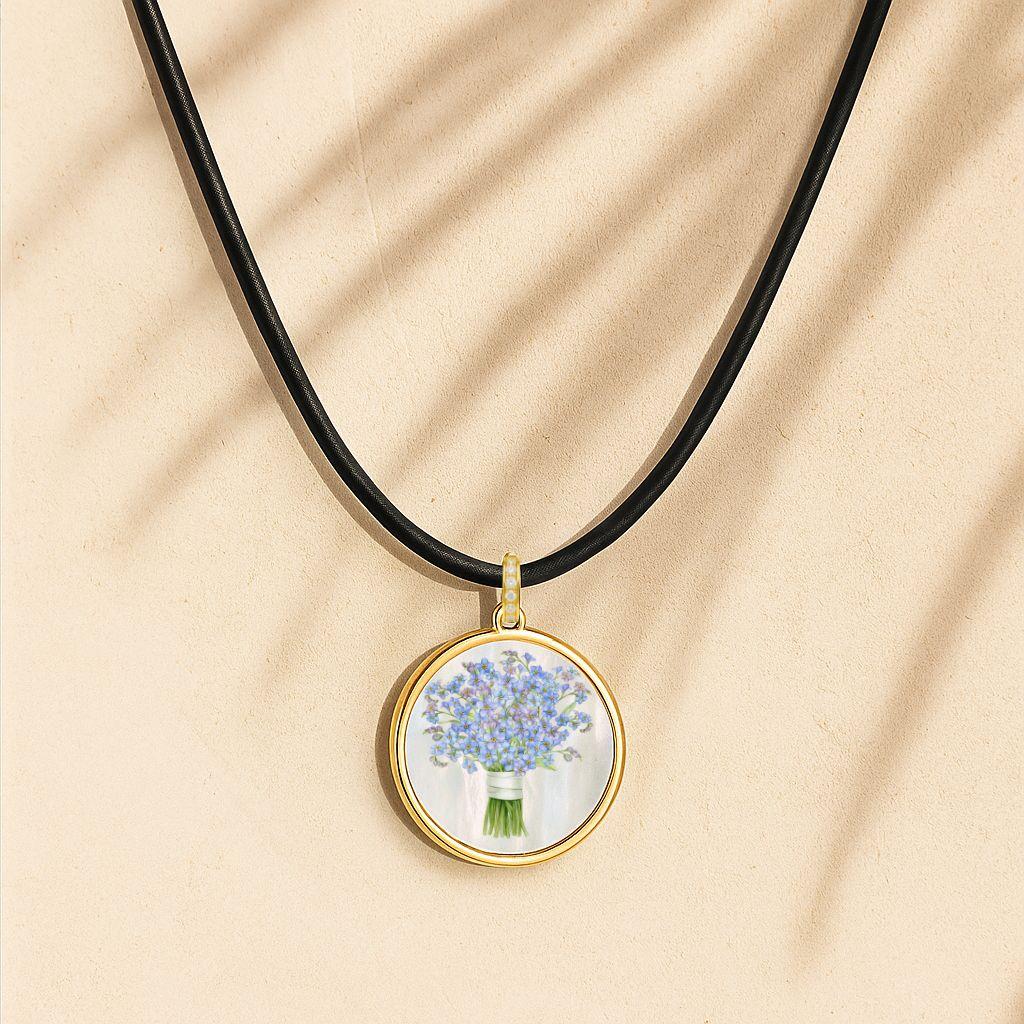 Pendentif fleur préférée personnalisée. Pendentif en forme de bouquet de fleurs. Pendentif en forme de fleur de naissance. Pendentif portrait, collier pour femmes, argent 925, nacre ciselée.

Pendentif personnalisé avec photo, image ou message