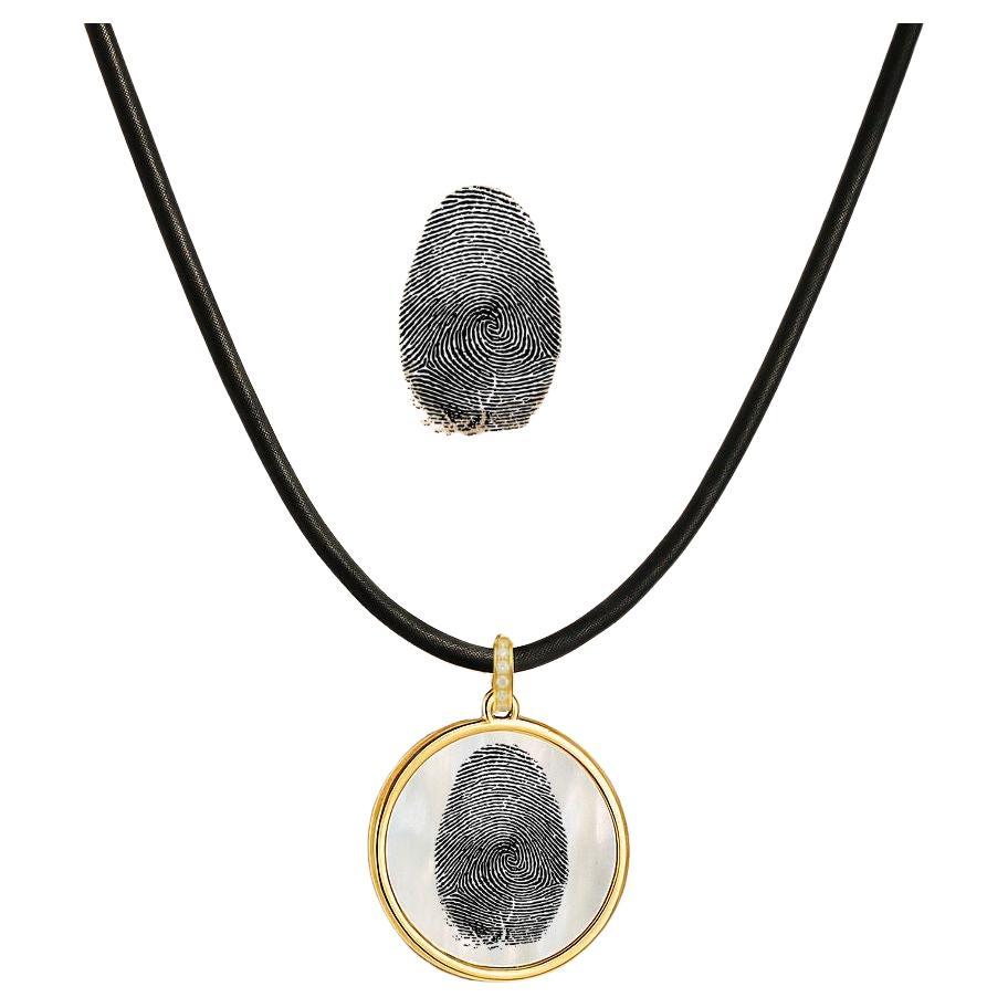 Pendentif personnalisé avec empreinte digitale - pendentif personnalisé avec photo ou image en vente