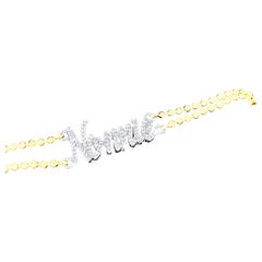 Personalized Full Name 14K Yellow Gold Chain Bracelet