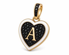 Personalized Initial 14K Gold Heart Pendant Necklace A-Z by Meghna Jewels