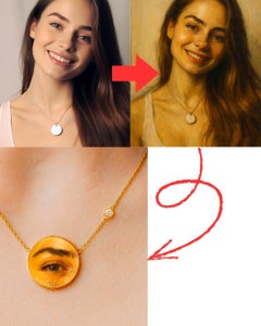 Personalized Lover's Eye Necklace — Mother-of-Pearl Eye Pendant