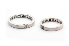 Personalized, Matching Initials Rings for couples, Men Wedding Bands, Ring Set