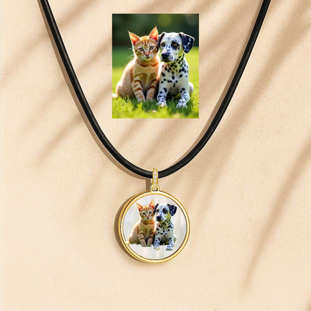 Moderne Pendentif personnalisé avec photo d'animal de compagnie - pendentif personnalisé avec n'importe quelle photo ou image en vente