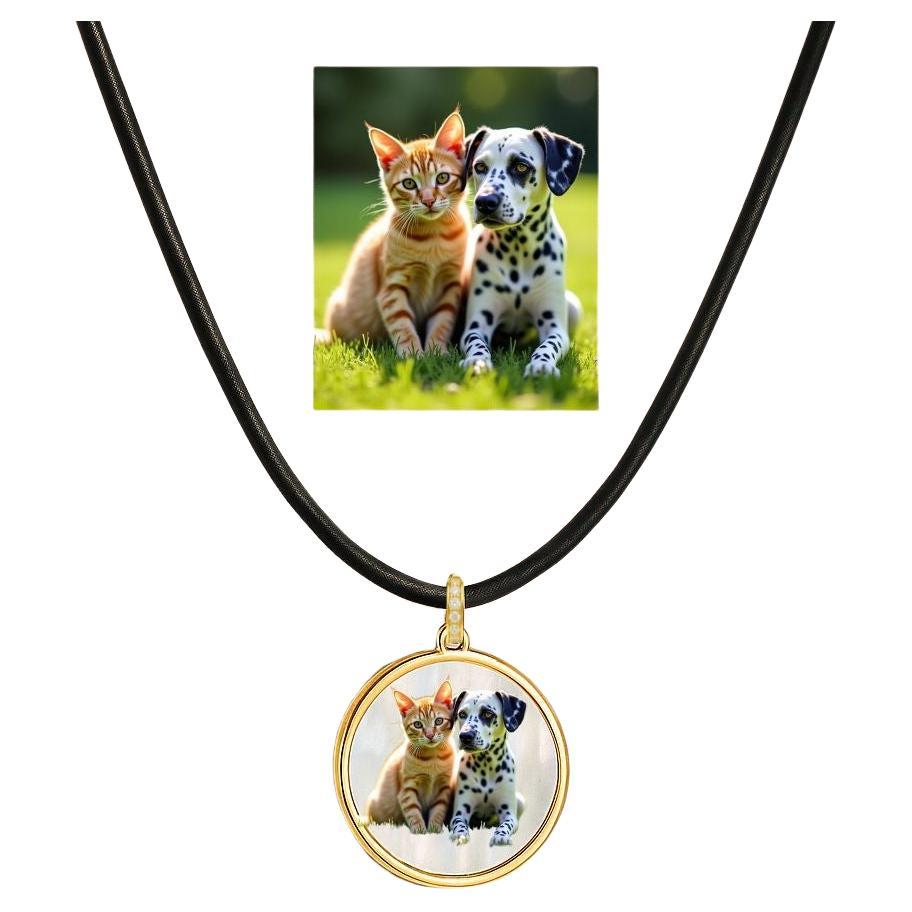 Pendentif personnalisé avec photo d
animal de compagnie - pendentif personnalisé avec n
importe quelle photo ou image