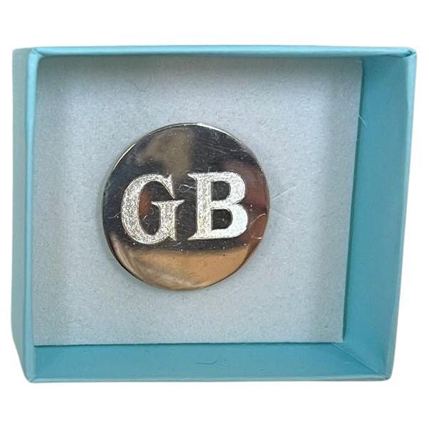 Personalized Sterling Silver Golf Ball Marker Free Initials Corporate Gift