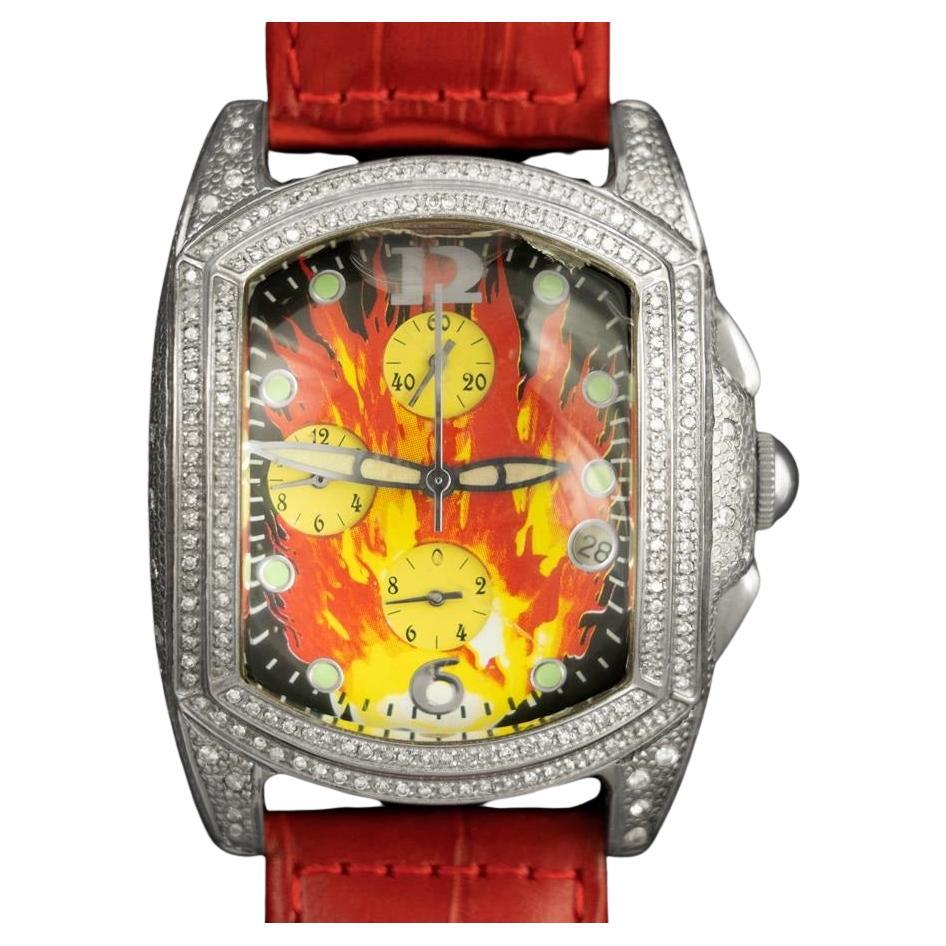 Leslie West l'a personnellement portée et possédée avec deux COA - Cadran Techno Flame Diamond en vente