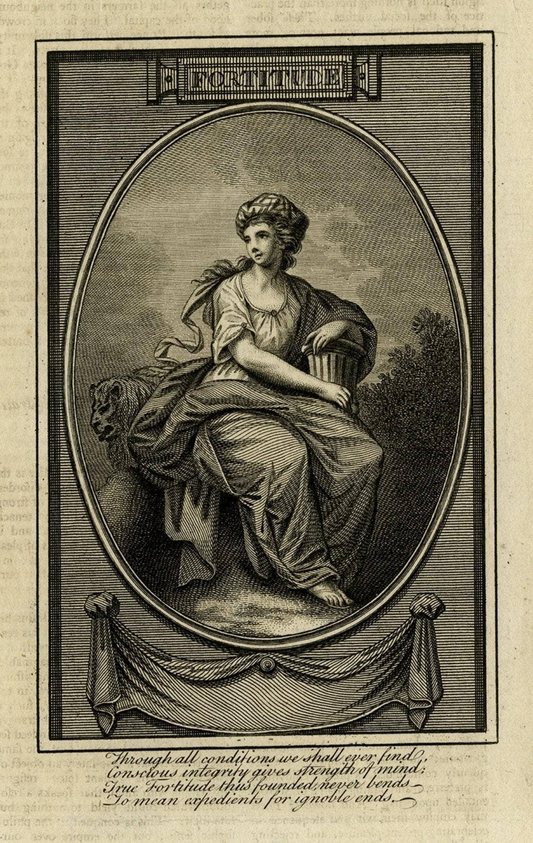 Personification of Fortitude as a Modestly Dressed Seated Female Figure, ca.1780