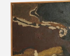 "Personnage dans l'arbre", oil on canvas by Paul Ackerman, France, circa 1945