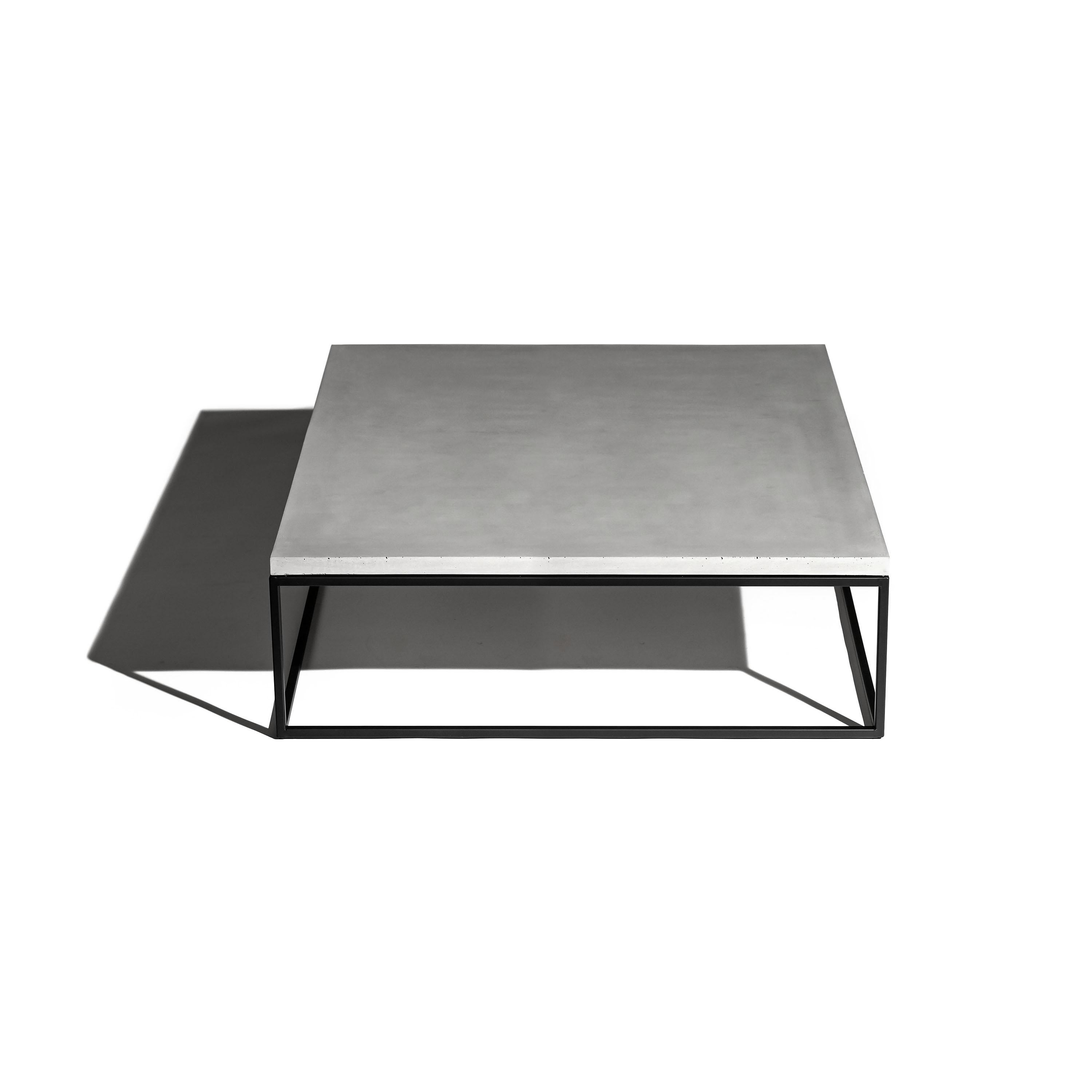 Scandinavian Modern Perspective 1000x1000 Coffee Table Black For Sale