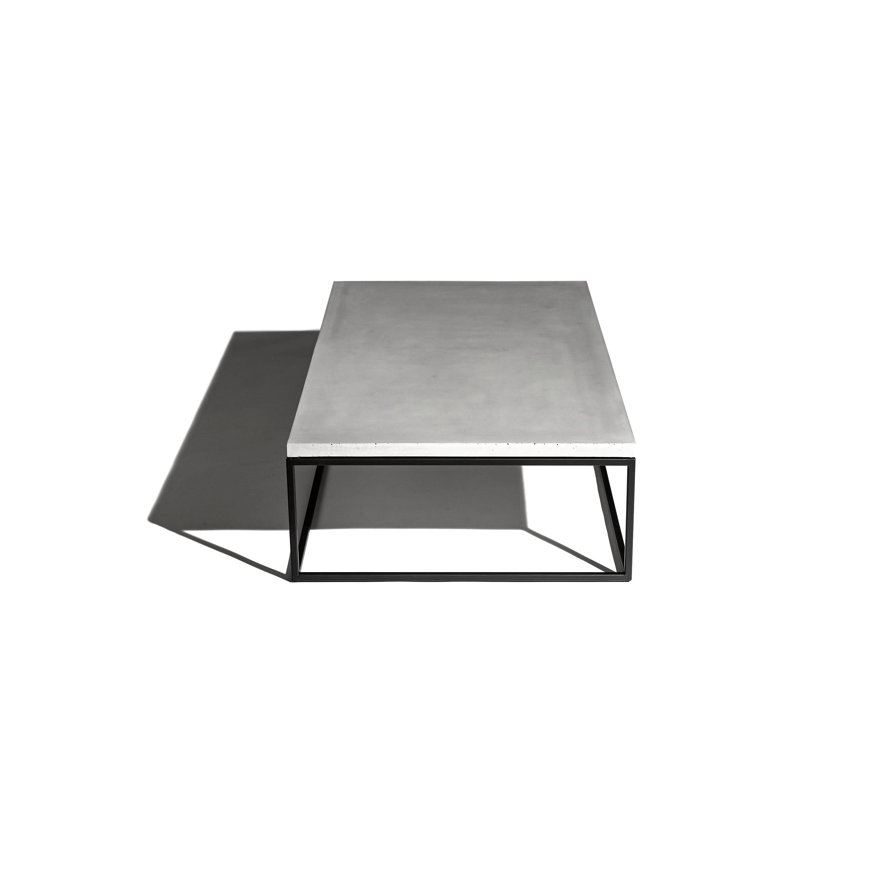 Powder-Coated Perspective 1300x700 Coffee Table Black For Sale