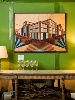 "PERSPECTIVE" Marquetry Artwork by Emma Wood of the  w o o d p o p  Studio