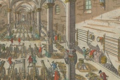Perspective View of a Cannon Foundry – 18th-Century Hand-Colored Optical Print