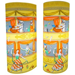 Perspex Table Lamps Pair by Barnaba Fornasetti Commedia Italiana Media, 1995