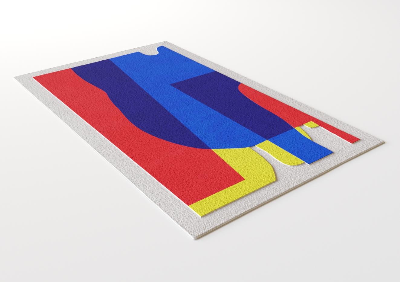 Persue-Teppich 03, limitierte Auflage von 11 Stück / Handgeknüpfter Woll- und Seidengarn (Postmoderne) im Angebot
