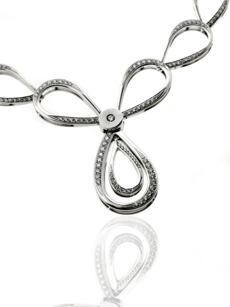 Pertegaz Diamond Gold Teardrop Necklace For Sale at 1stDibs