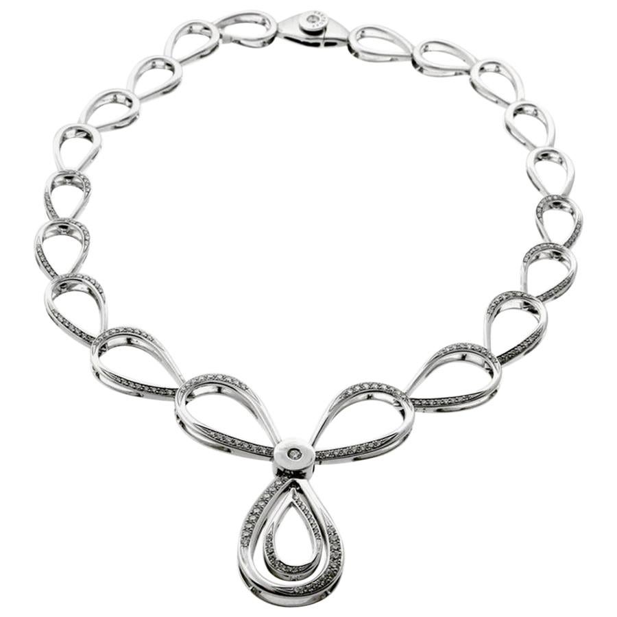 Pertegaz Collier en or et diamants en forme de goutte d'eau