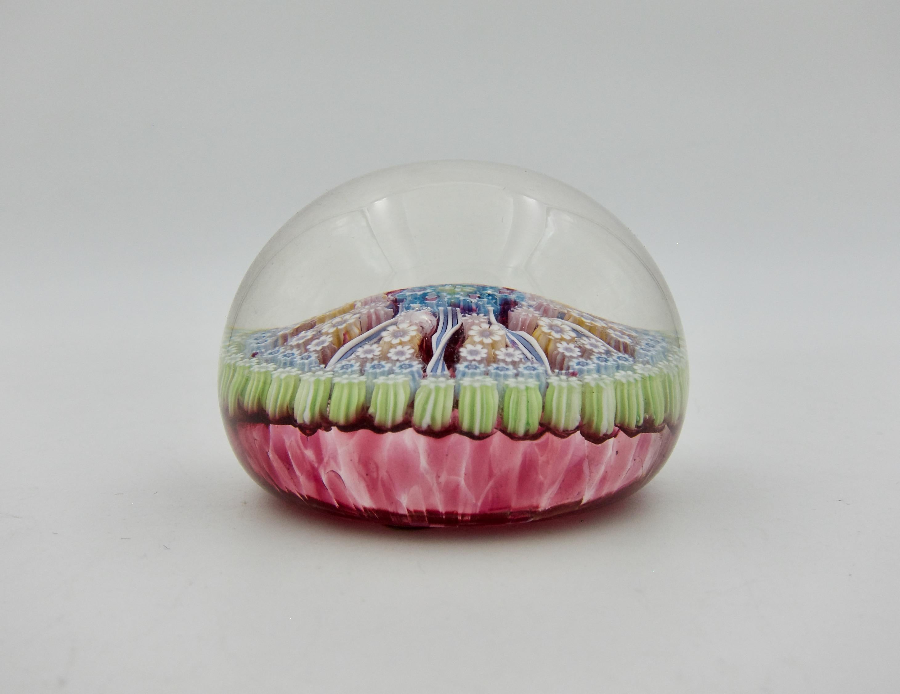 Modern Perthshire Millefiori Art Glass Paperweight