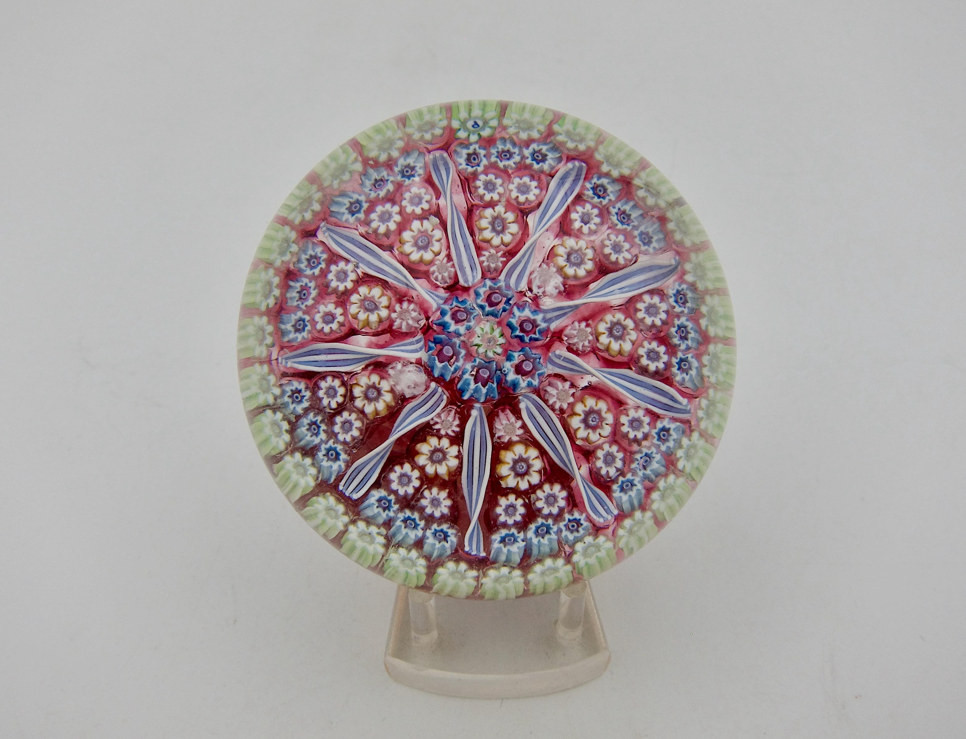 Perthshire Millefiori Art Glass Paperweight In Good Condition In Los Angeles, CA