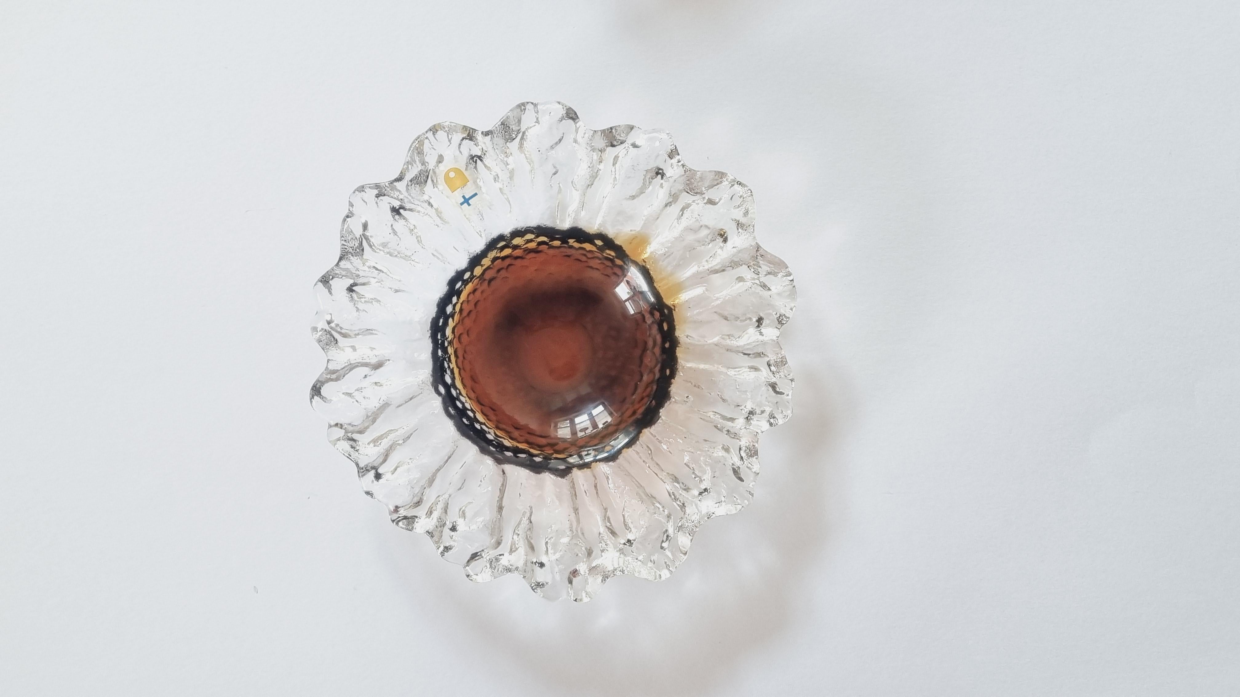 Cuenco de cristal Pertti Santalahti, Humppila, Finlandia, años 60 Vidrio artístico en venta