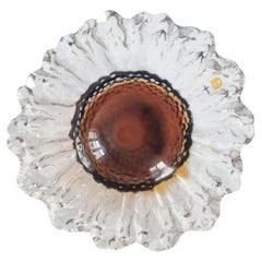 Cuenco de cristal Pertti Santalahti, Humppila, Finlandia, años 60